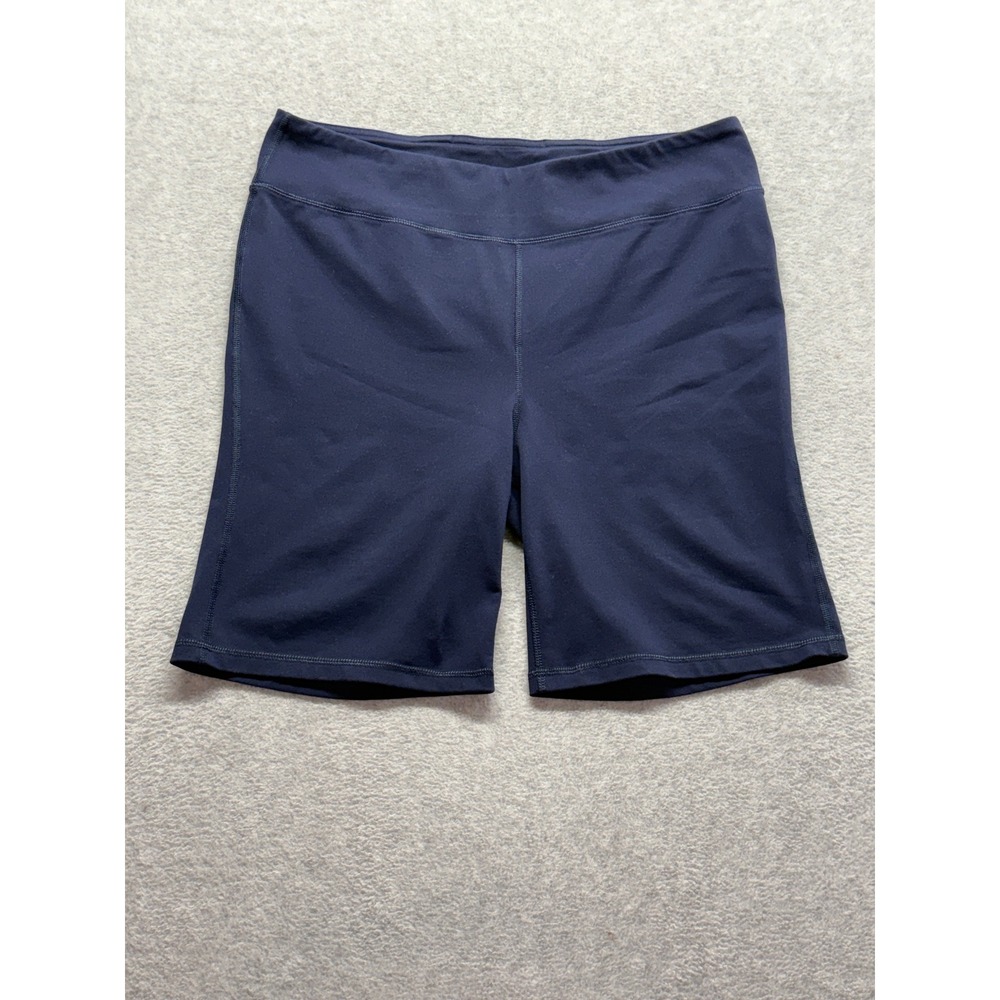 J. Crew Weekend Navy Blue Bike Shorts XXL AJ6444 Supplex Lycra Activewear